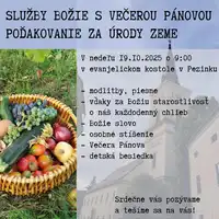 Poďakovanie za úrody zeme 19.10.2025 9:00