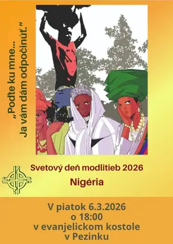 Svetový deň modlitieb 6.3.2026 o 18:00 v ev. kostole v Pezinku