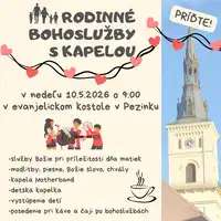 Rodinné bohoslužby s kapelou 10.5.2026 9:00